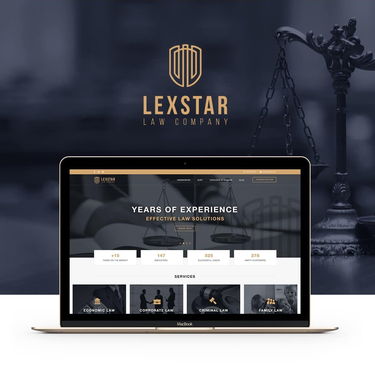 LEXSTAR. Lawyer Company. Rebranding. Website development